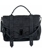 Proenza Schouler Ps1 Medium Suede Crocodile Bag - Lyst