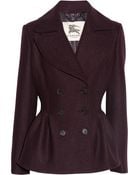 Burberry Felted Wool Peplum Jacket - Lyst