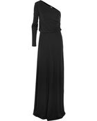 Halston Heritage One Shoulder Jersey Gown - Lyst