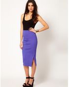 ASOS Collection Asos Pencil Skirt with Vent Front - Lyst