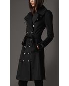 Burberry Long Wool and Cashmere Blend Trench Coat - Lyst