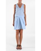 Tibi Silk V-Neck Dress - Lyst