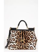 Dolce & Gabbana 'Miss Sicily' Calf Hair & Leather Satchel - Lyst