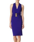 Donna Karan New York Vneck Dress - Lyst