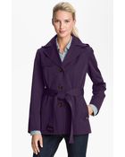 Ellen Tracy Single Breasted Trench Coat - Lyst