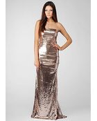 Nicole Miller Strapless All Over Sequin Gown - Lyst