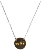 Tom Binns Gold Sexy Pendant - Lyst