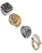Topshop Shell Four Pack Ring - Lyst