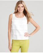 Ann Taylor Tall Cascade Ruffle Top - Lyst