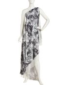 Halston Heritage Oneshoulder Cascade Gown - Lyst