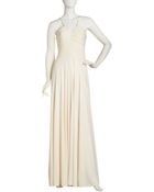 Halston Heritage Ruched Vneck Gown - Lyst