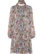 Dolce & Gabbana Floral print Silk georgette Dress - Lyst