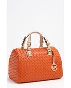MICHAEL Michael Kors Grayson Large Leather Satchel - Lyst