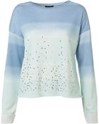 Topshop Crystal Dip Dye Sweat - Lyst