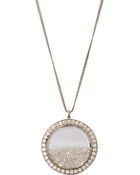 Renee Lewis Diamond Rimmed Shake Pendant Necklace - Lyst