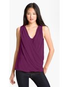 DKNY Faux Wrap Blouse with Camisole - Lyst