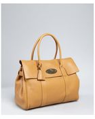 Mulberry Beige Leather Bayswater Tote Bag - Lyst