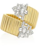Kenneth Jay Lane Gold-Plated Swarovski Crystal Cuff - Lyst