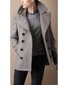 Burberry Brit Wool Blend Pea Coat - Lyst
