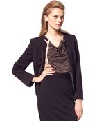 Calvin Klein Collarless Ponte Blazer - Lyst