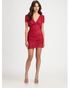 Halston Heritage Ruched Dress - Lyst