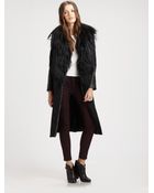 Rag & Bone Shearling Leathertrim Wool Coat - Lyst