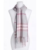Burberry Giant Check Fringed Cashmere Muffler - Lyst