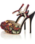 Karen Millen Blossom Print Peep - Lyst