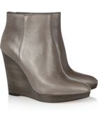 Kors By Michael Kors Shailym Leather Wedge Ankle Boots - Lyst