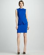 Tibi Cross Peplum Ponte Dress - Lyst