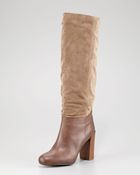 Vince Suede and Leather Knee Boot - Lyst