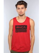 RVCA The Ensign Tank in Red - Lyst