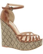 Dune Gevina Mega Vamp Caged Wedges - Lyst