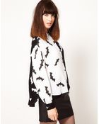 Lazy Oaf X Batman Exclusive Crop Shirt in Bat Print - Lyst
