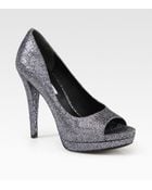 Vera Wang Lavender Selima Glitter Platform Pumps - Lyst