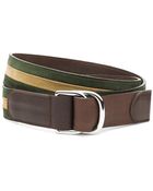 Brooks Brothers Stripe Suede Dring Belt - Lyst