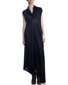 Rick Owens Cowl Neck Cap Sleeve Dress - Lyst