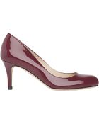 LK Bennett Sabira Leather Mid Heel Court Shoes Bordeaux - Lyst