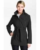 London Fog Belted Jacket with Detachable Hood - Lyst