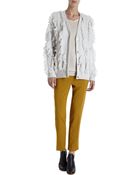 3.1 Phillip Lim Fringe Intarsia Cardigan - Lyst