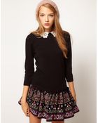 ASOS Collection Asos Lace Collar Jumper - Lyst