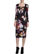 Dolce & Gabbana Floral Long Sleeve Dress - Lyst