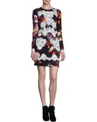 Dolce & Gabbana Lace Appliqué Mini Dress - Lyst