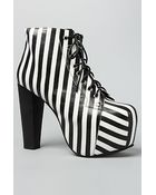 Jeffrey Campbell The Lita Shoe in Black and White Stripe - Lyst