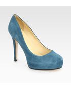 Kate Spade Lori Suede Platform Pumps - Lyst