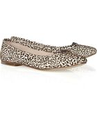 Bloch Leopard Velvetflocked Suede Ballet Flats - Lyst