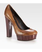 Rachel Zoe Leila Leather Platform Pumps - Lyst