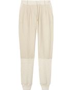 See By Chloé Paneled Wool and Linen-blend Pants - Lyst