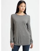 T By Alexander Wang Classic Long-Sleeve Pocket Tee - Lyst