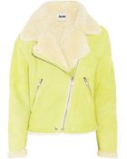 Acne Studios Rita Shearling Biker Jacket - Lyst